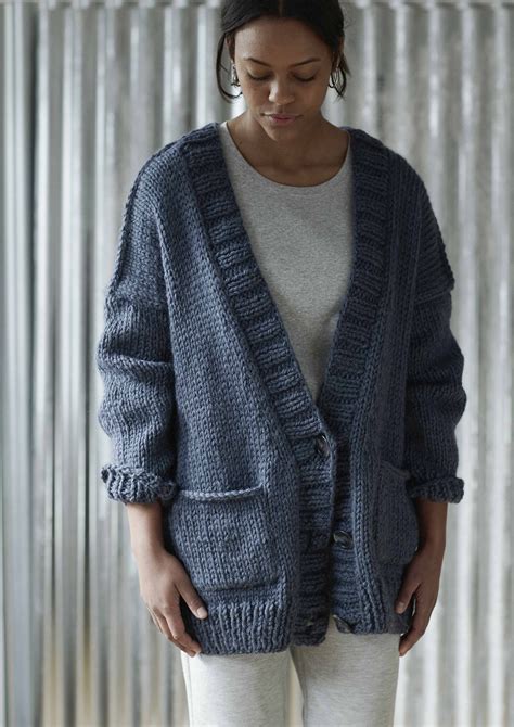 oversized knit cardigan with pockets.